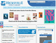 Tablet Screenshot of hicksvillelibrary.org